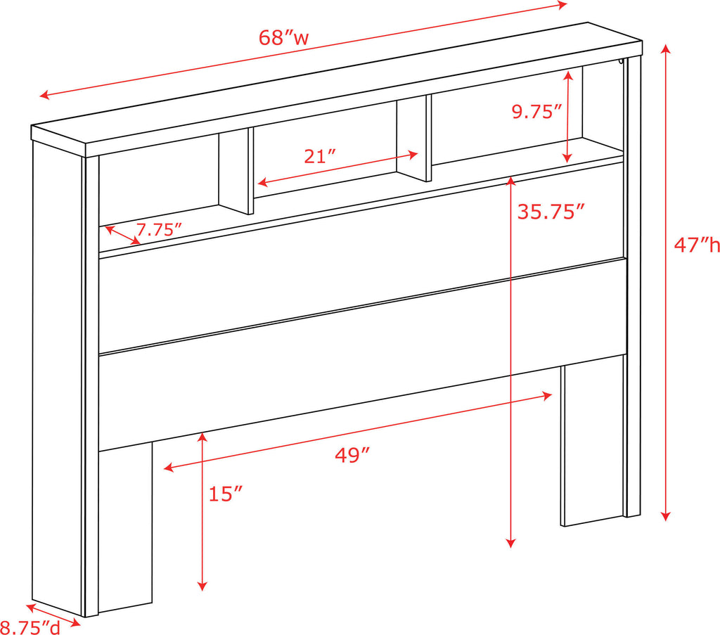 White Double/Queen Headboard C4411