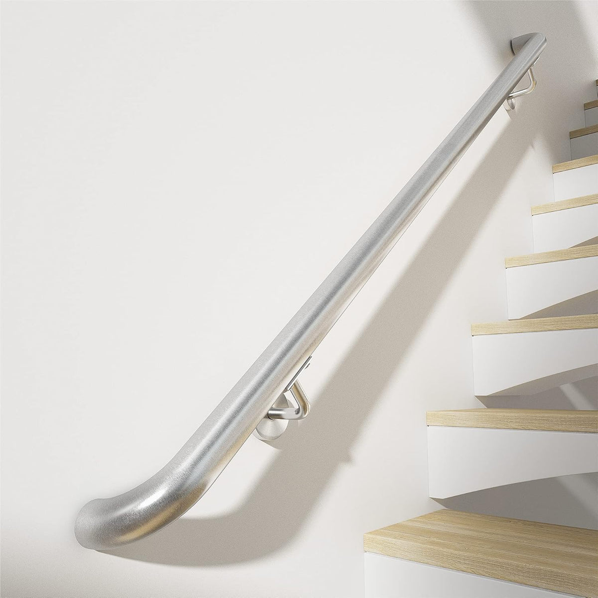Brushed Stainless Steel Wall Mounted Stair Handrail A8845
