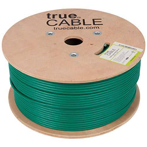 Cat6a Plenum CMP 1000ft Green 23AWG Bare Copper O401