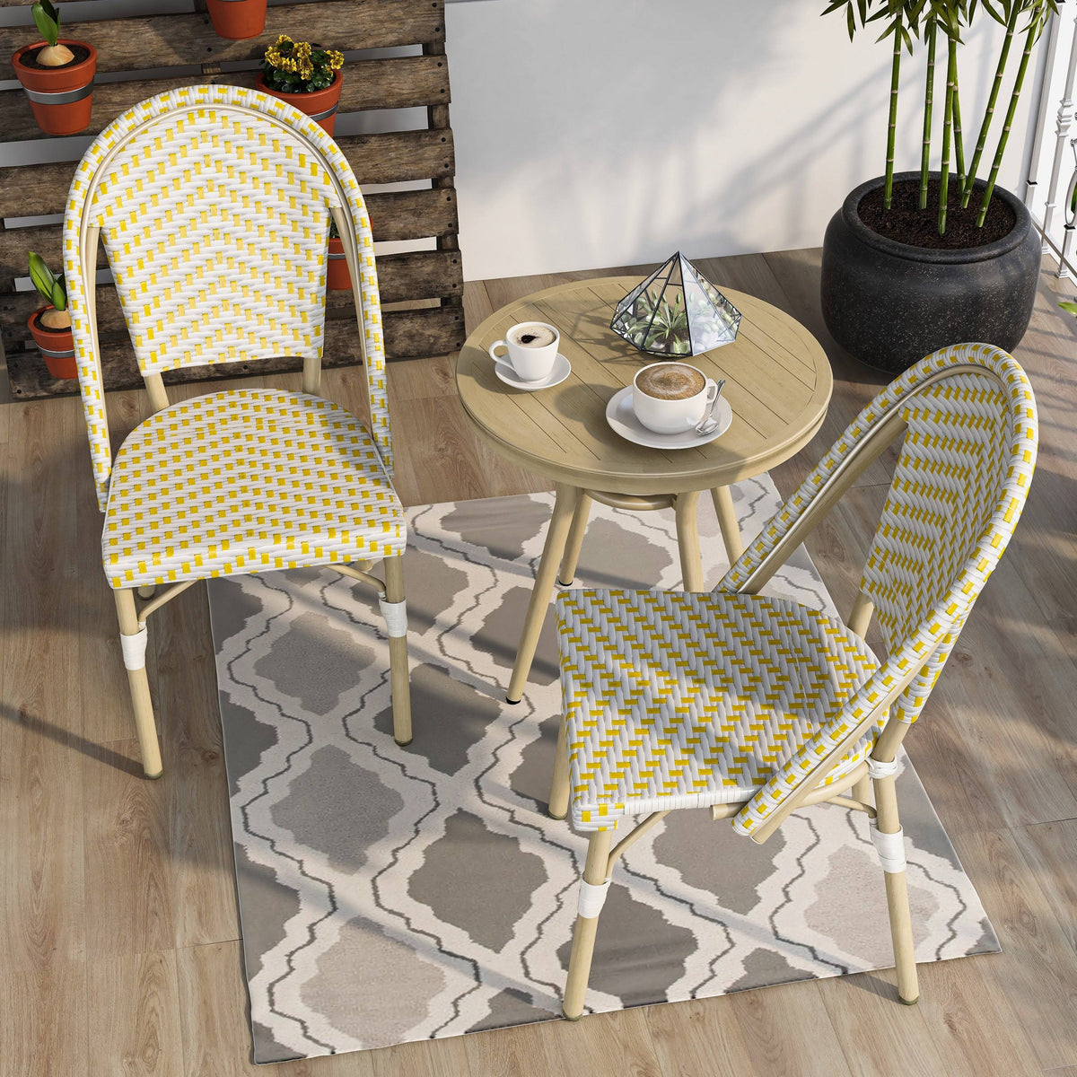 Natural Tone 3-Piece Side Table Set E544833