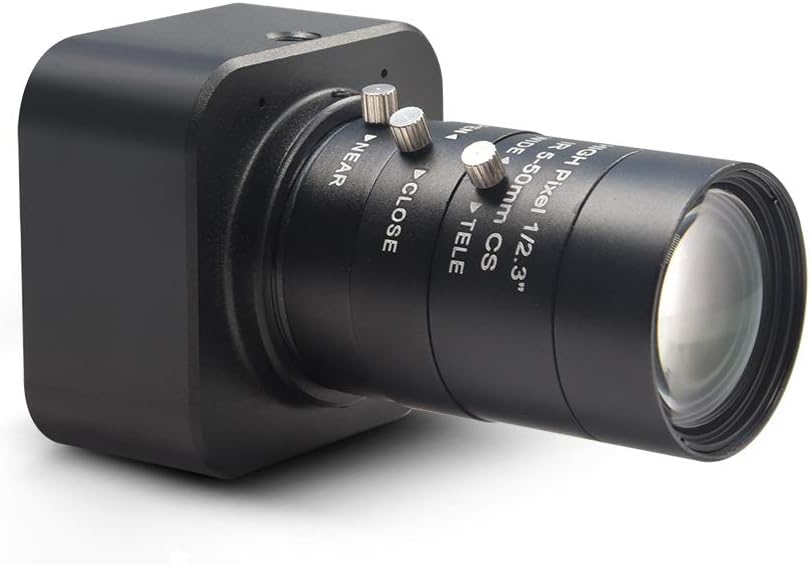 USB 3840 x 2160 Industrial Camera with CS-Mount 5-50mm Telephoto Zoom Manual Lens J197