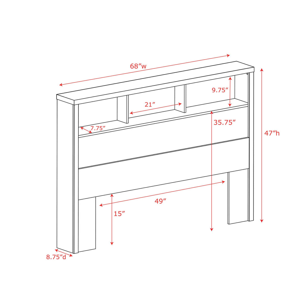 White Double/Queen Headboard C4411