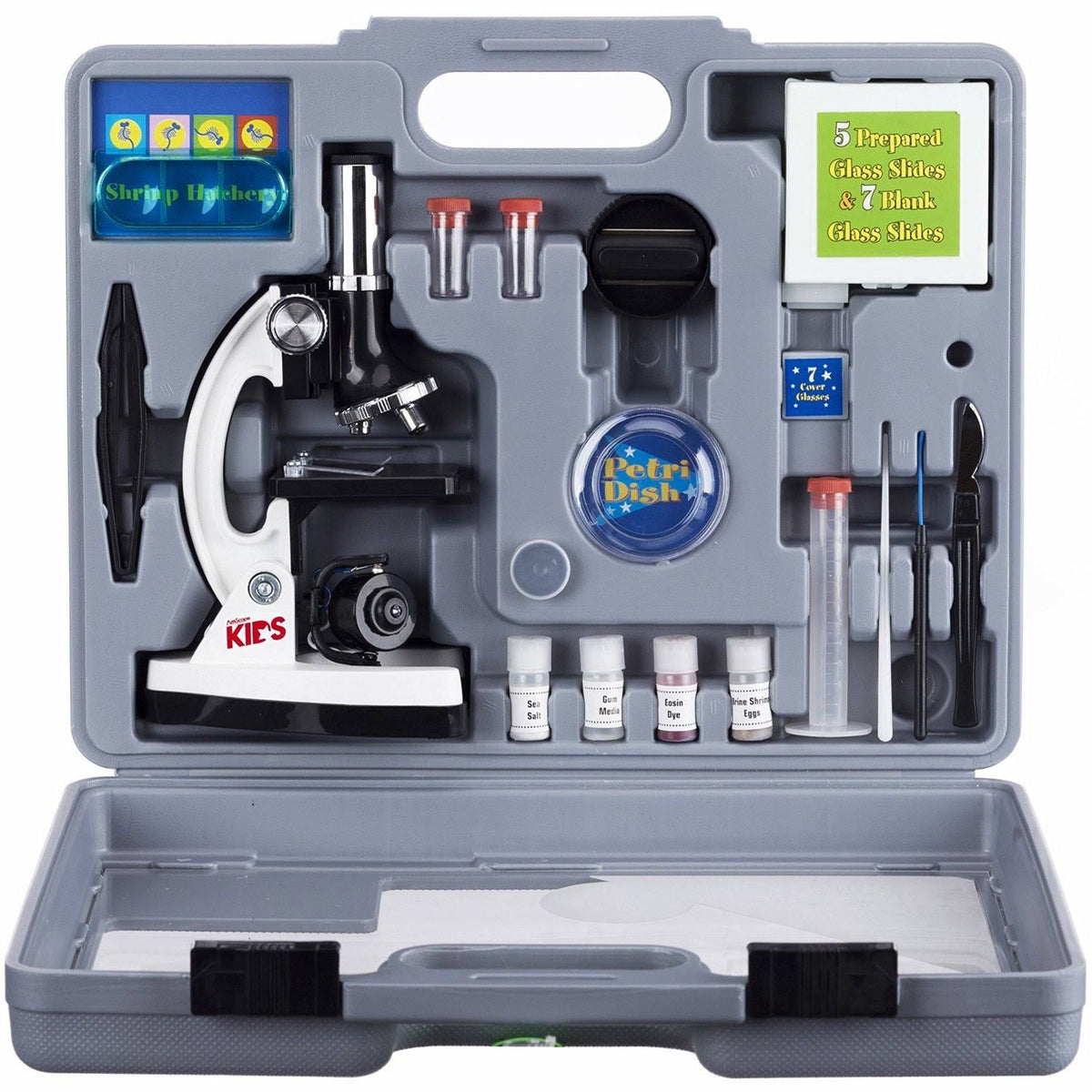 Metal Body Kids Student Beginner Biological Microscope Kit V84250