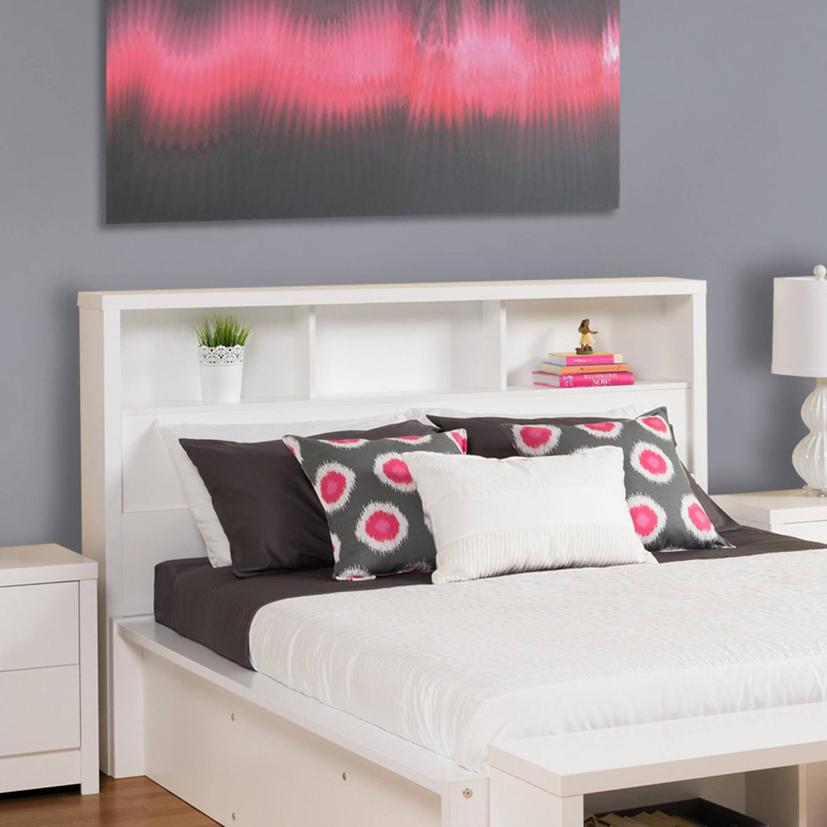 White Double/Queen Headboard C4411