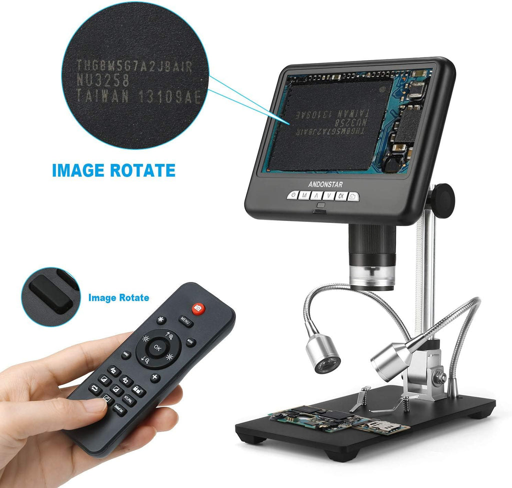 Digital Microscope with 7 inch LCD Display USB Electronic Microscope Camera I8650