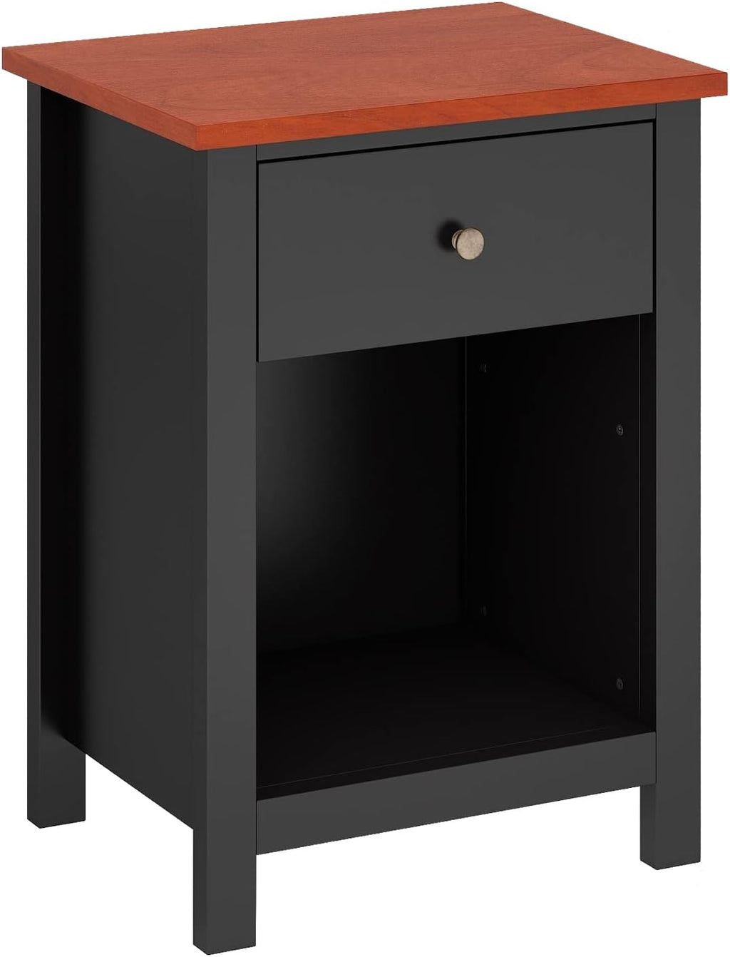 White 1-Drawer Wood Nightstand C940895