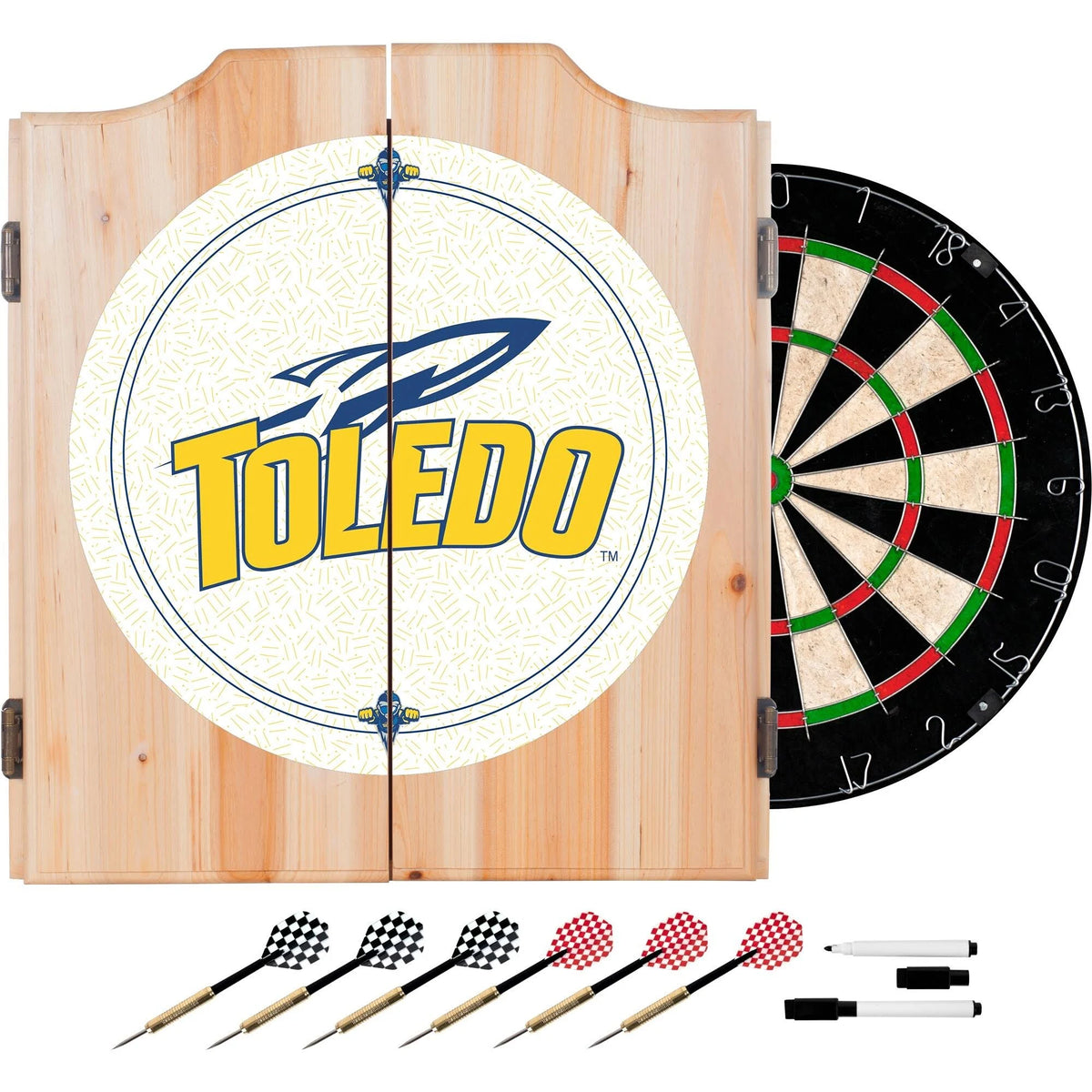 Wood Dart Cabinet Set L99381