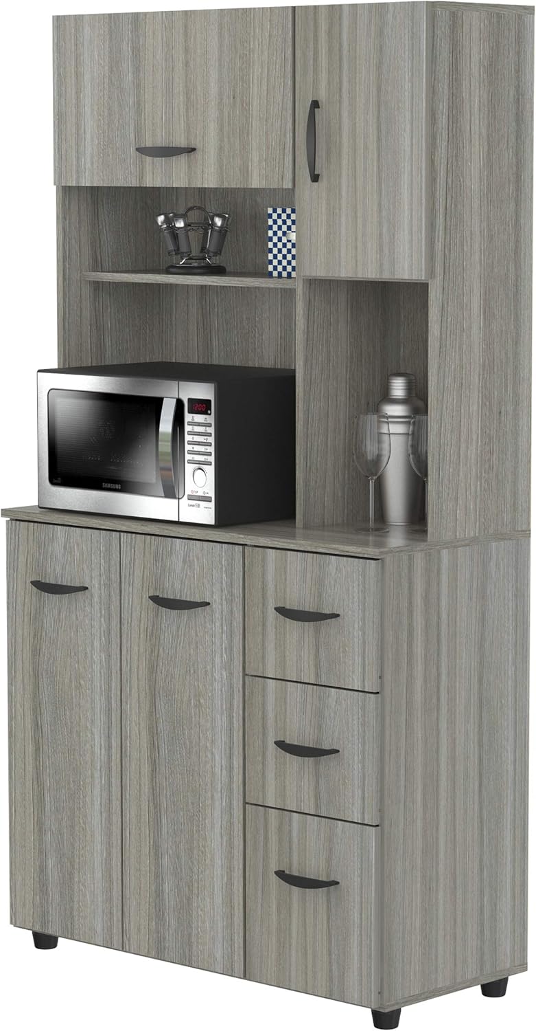 Smoke Oak Microwave Storage Cabinet N313