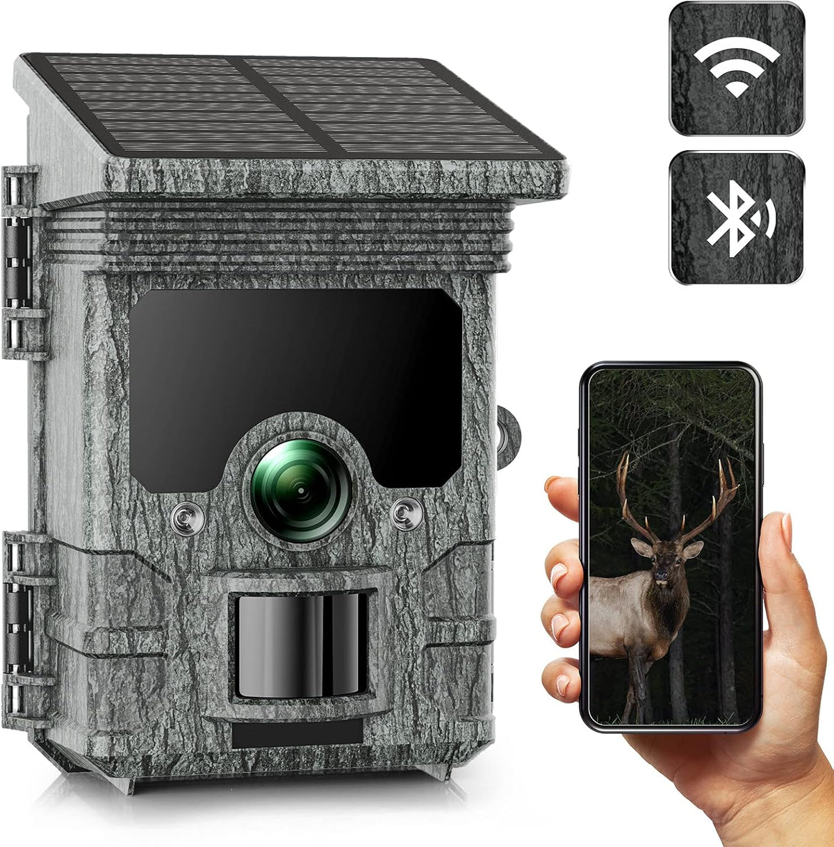 Solar Powered WiFi 4K 30MP Trail Camera with Night Vision U6047