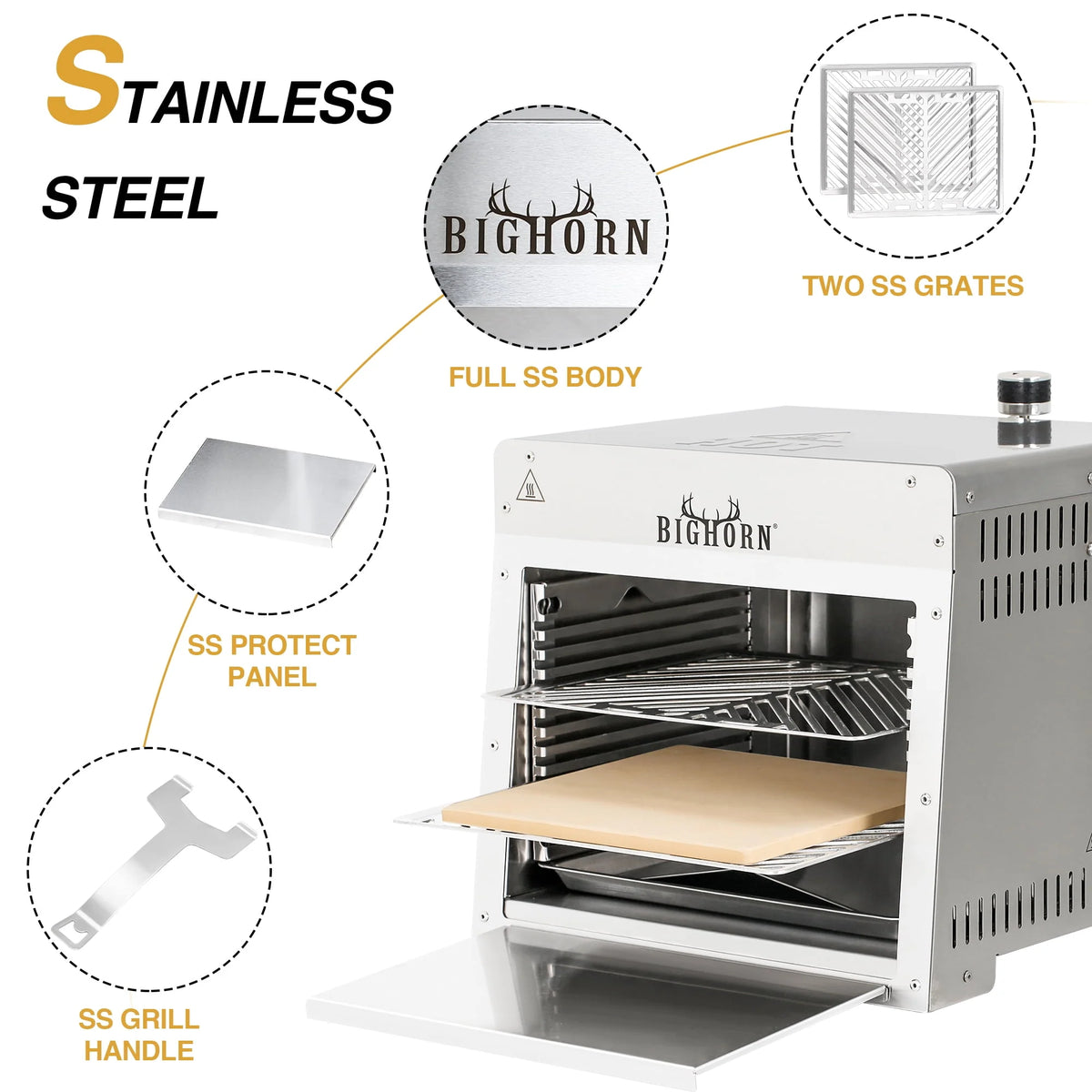 Portable Infrared Propane Gas Grill Stainless Steel Tabletop Grill U7802