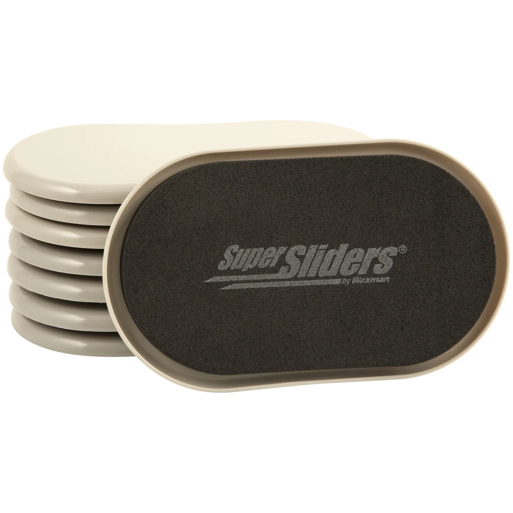 3 1/2" x 6" Oval Reusable Furniture Sliders, Beige (8 Pack) C917312