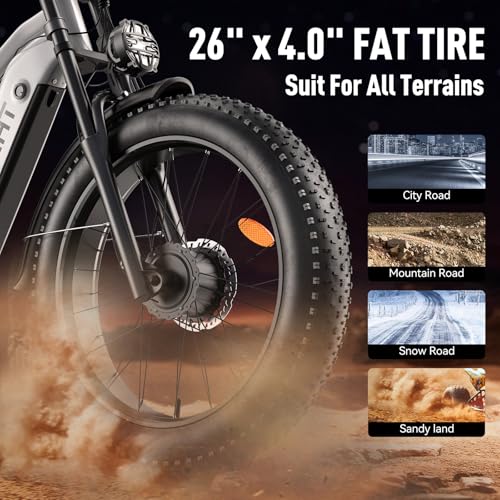 Peak 3000W 52V 20AH 26 Inch Fat Tire Electric Bike C8259