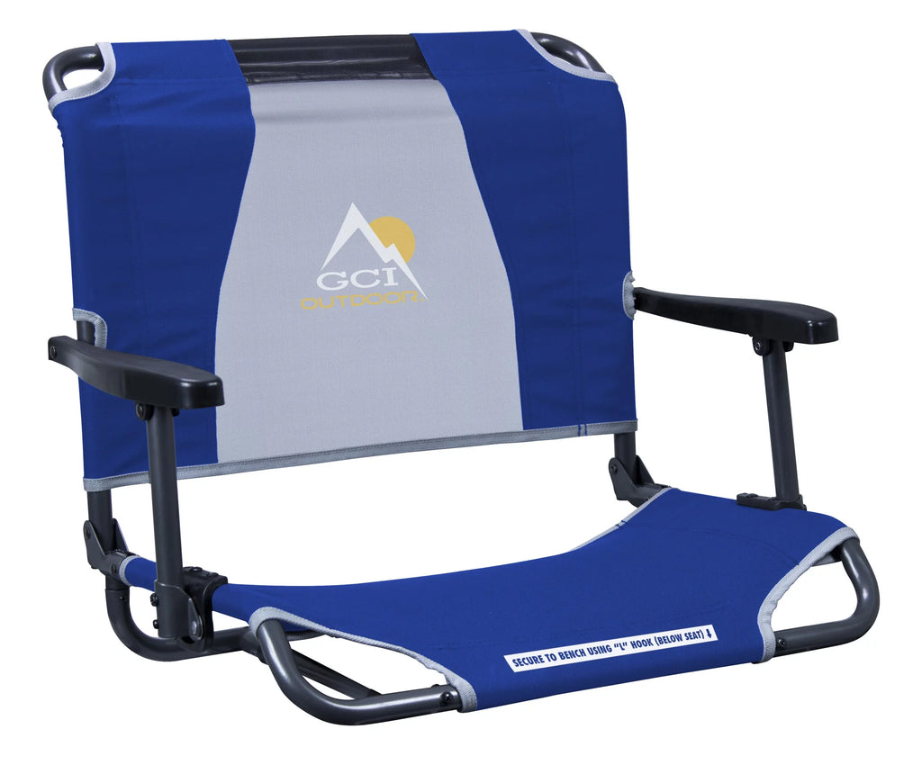 Folding Stadium Seat with Armrest, Red Z455372