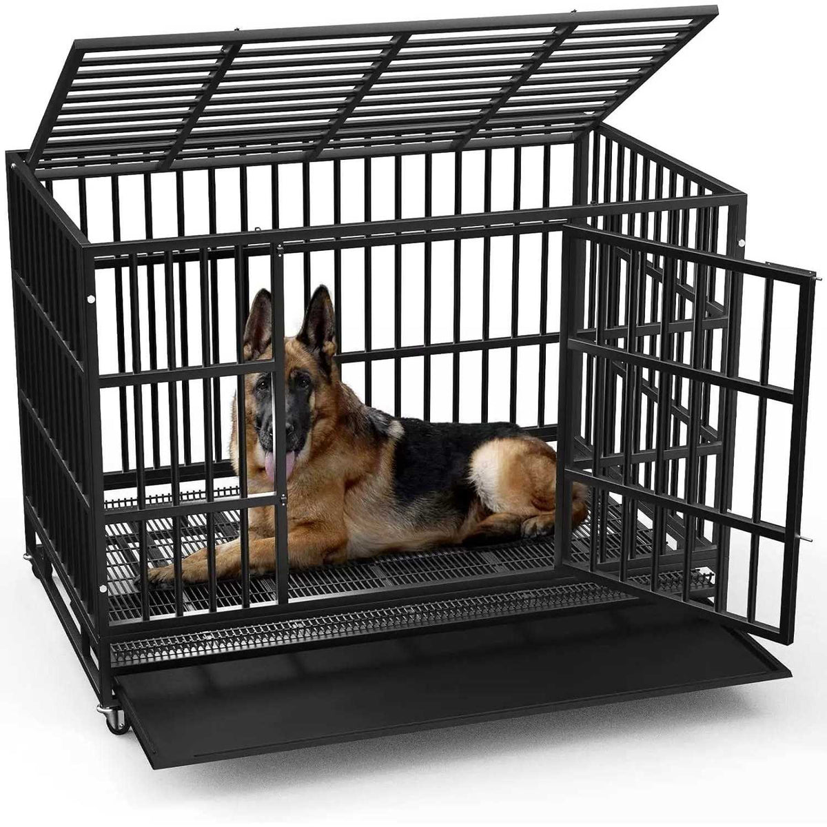 Heavy Duty Dog Crate with Removable Tray R846