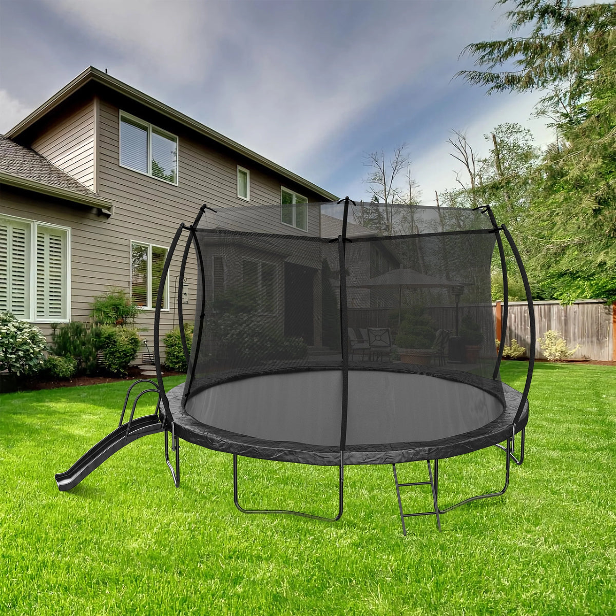 12FT Trampoline with Slide and Ladder R5244