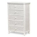 White Wood 5 Drawer Chest K659