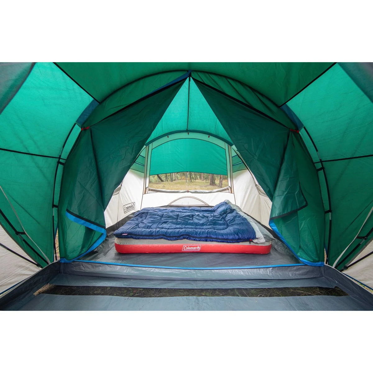4 Person Cabin Tent with Screened Porch, 2 Rooms, Green M986
