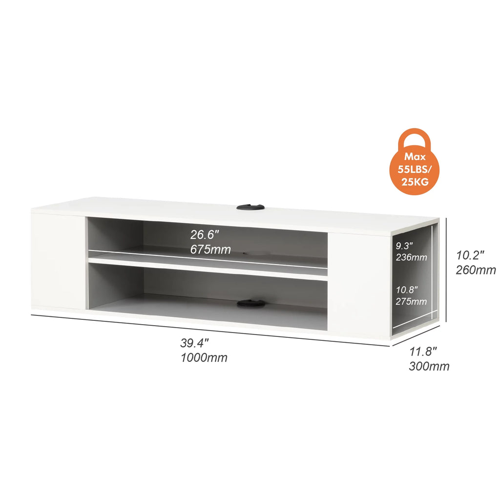 White Floating Wall Mounted TV Stand N35054