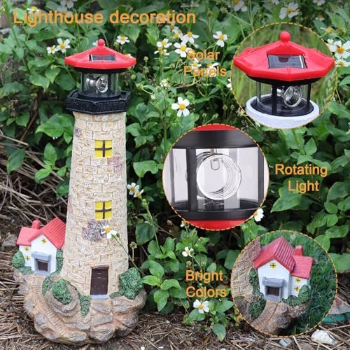 17.1" Solar Lighthouse with Rotating Beacon Z792