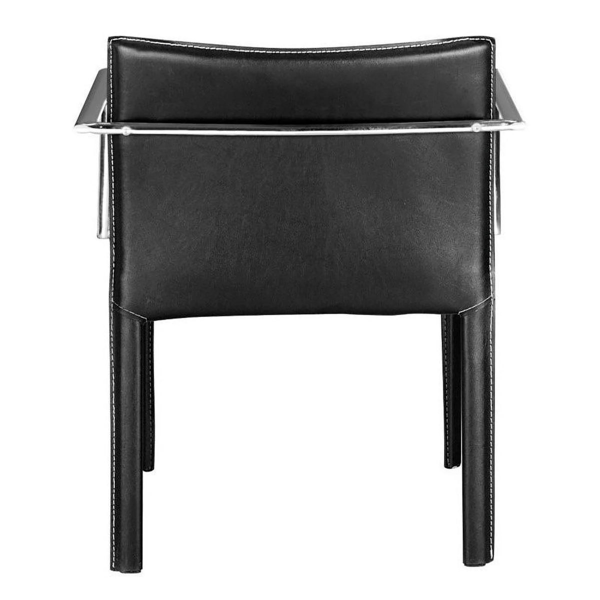 Black Leather Conference Chair Set of 2 Q2279