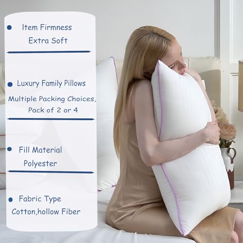 King Size Set of 2 Breathable Down Alternative Microfiber Pillows M74477
