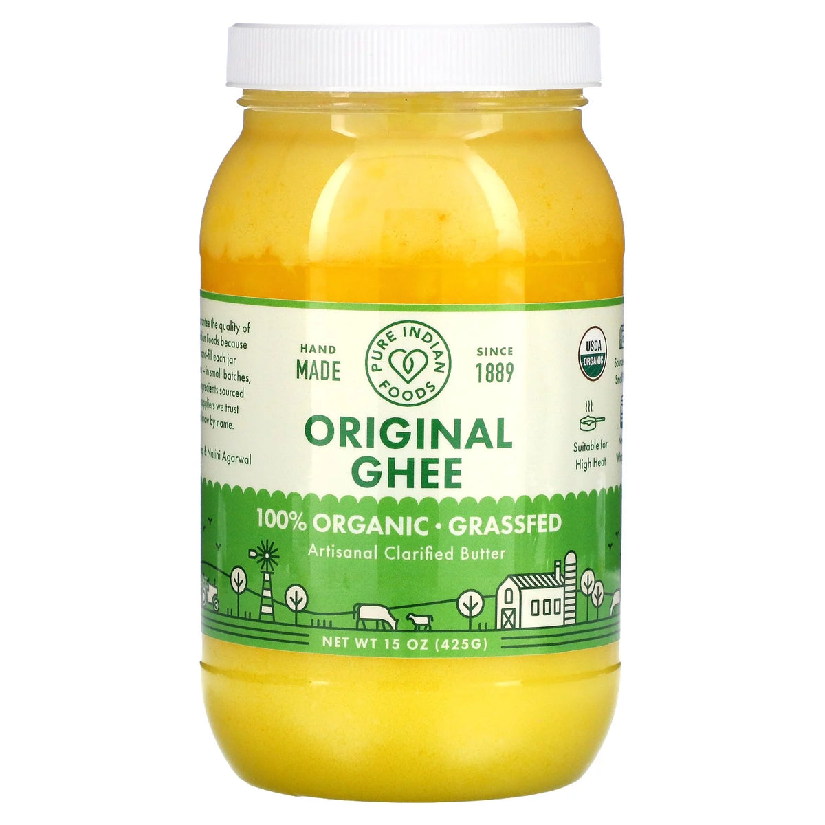 100% Organic Grass-Fed Ghee 15 oz G9409
