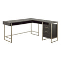 Contemporary L-Desk in Blade Walnut F321612