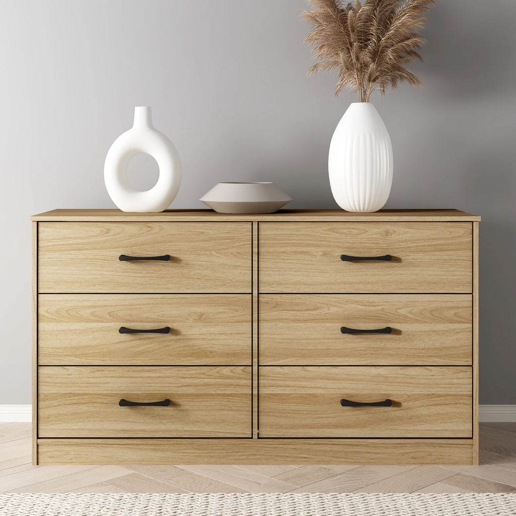 White 6 Drawer Dresser J194000