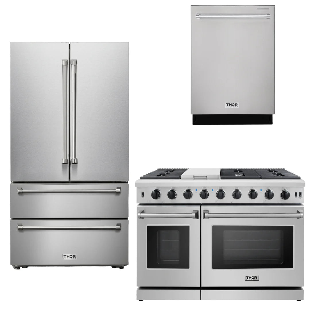 48 Gas Range, Refrigerator, Dishwasher T8172