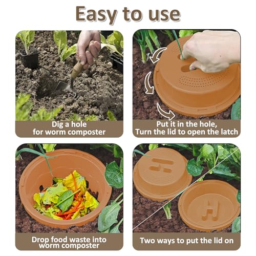 8L Worm Composter Bin with Aeration J69518