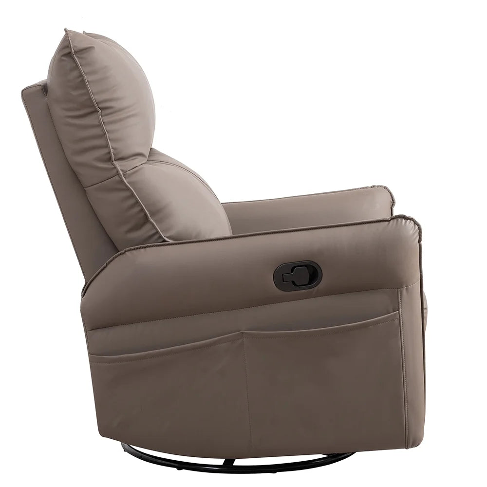 High Back 360 Degree Swivel Rocking Chair with Side Pocket K69472