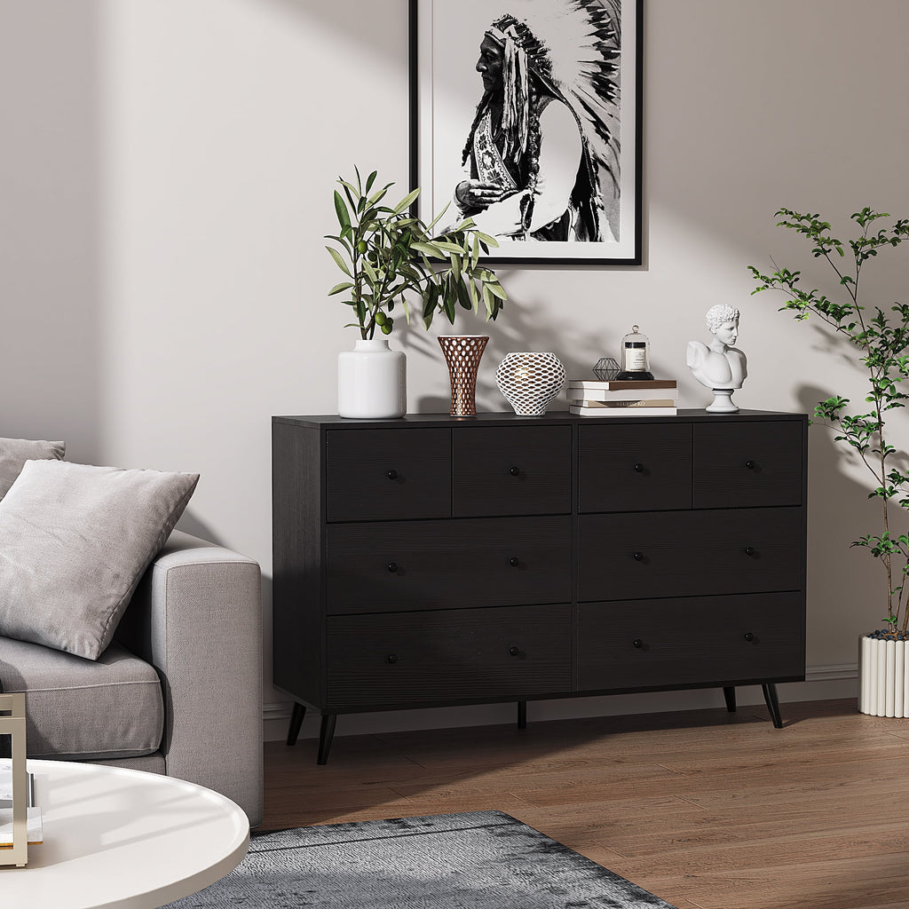 Black 8 Drawer Dresser Y6217