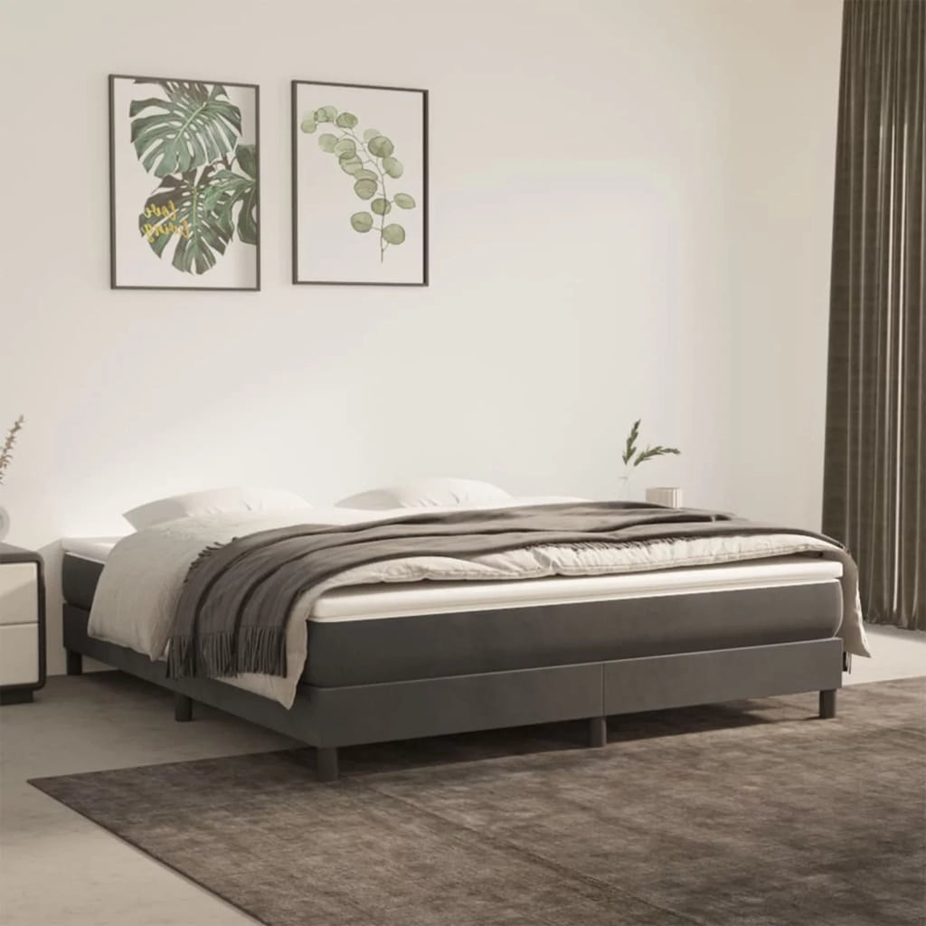 Queen Pocket Spring Bed Dark Gray W639604