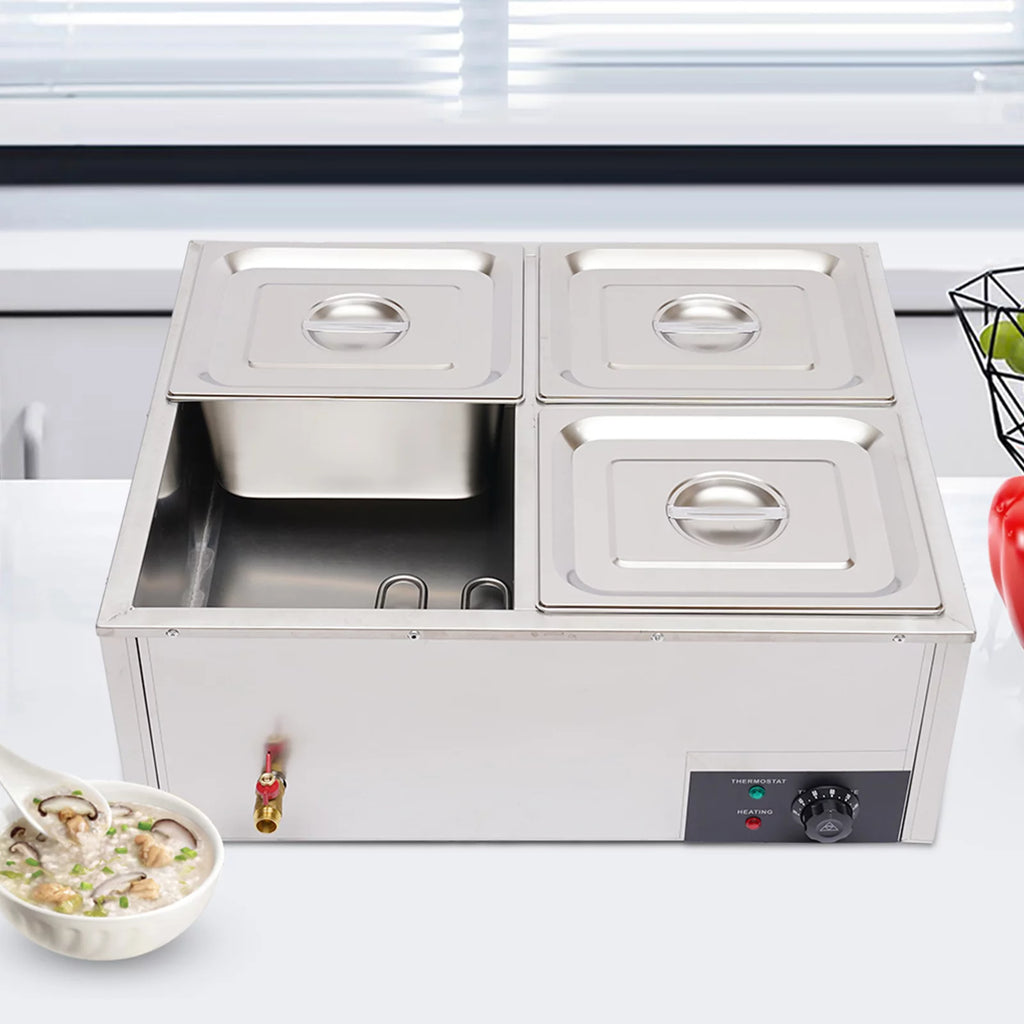 850W 4-Pan Commercial Food Warmer Q5026