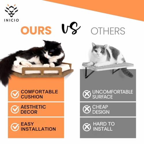 Brown 3 Step Cat Wall Shelves P25649