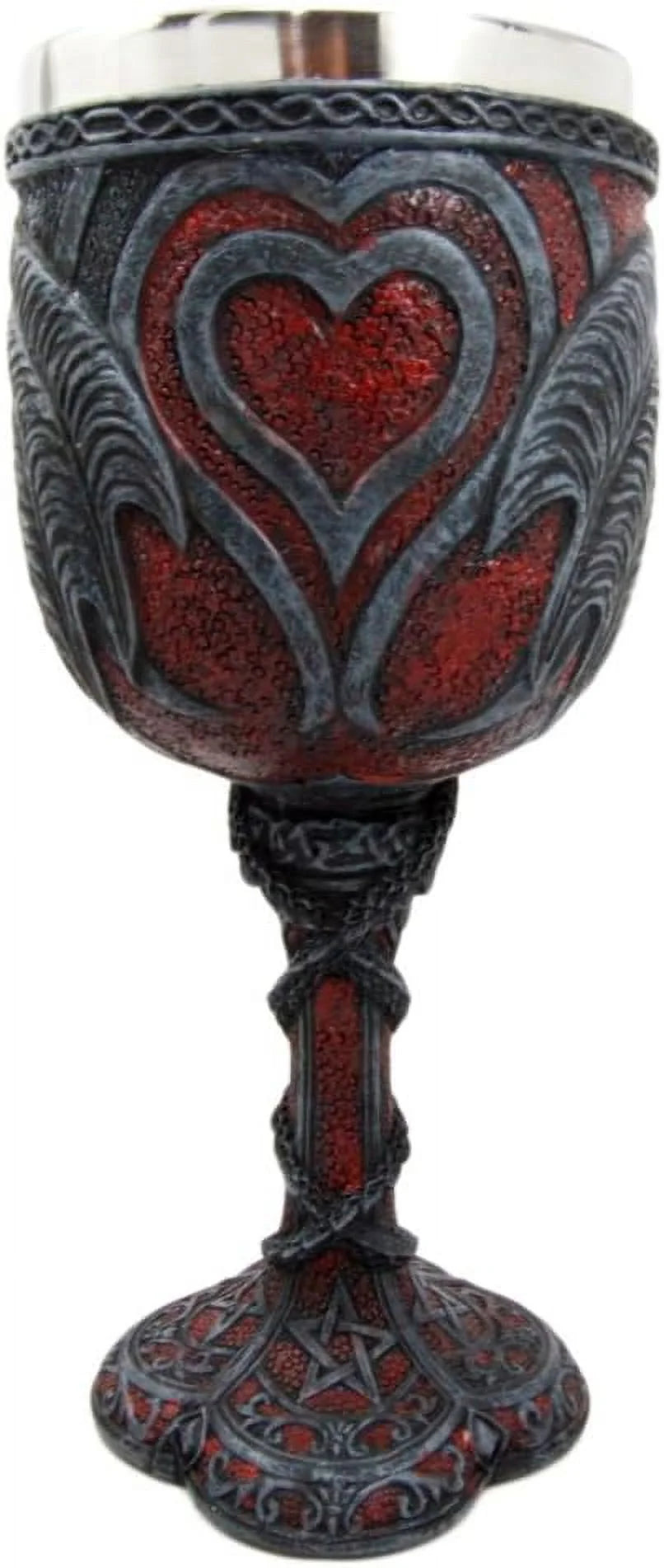 Dual Dragon Heart Wine Goblet Chalice Y833525
