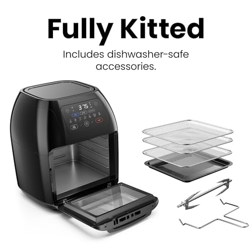 Black 10L Digital Air Fryer Convection Oven H607066