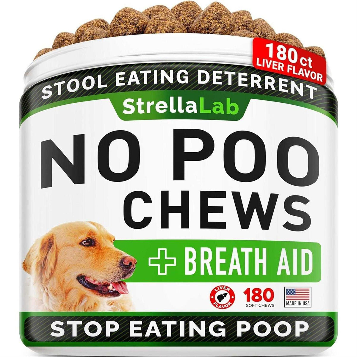 Coprophagia Deterrent Chew Supplement for Dogs U18682