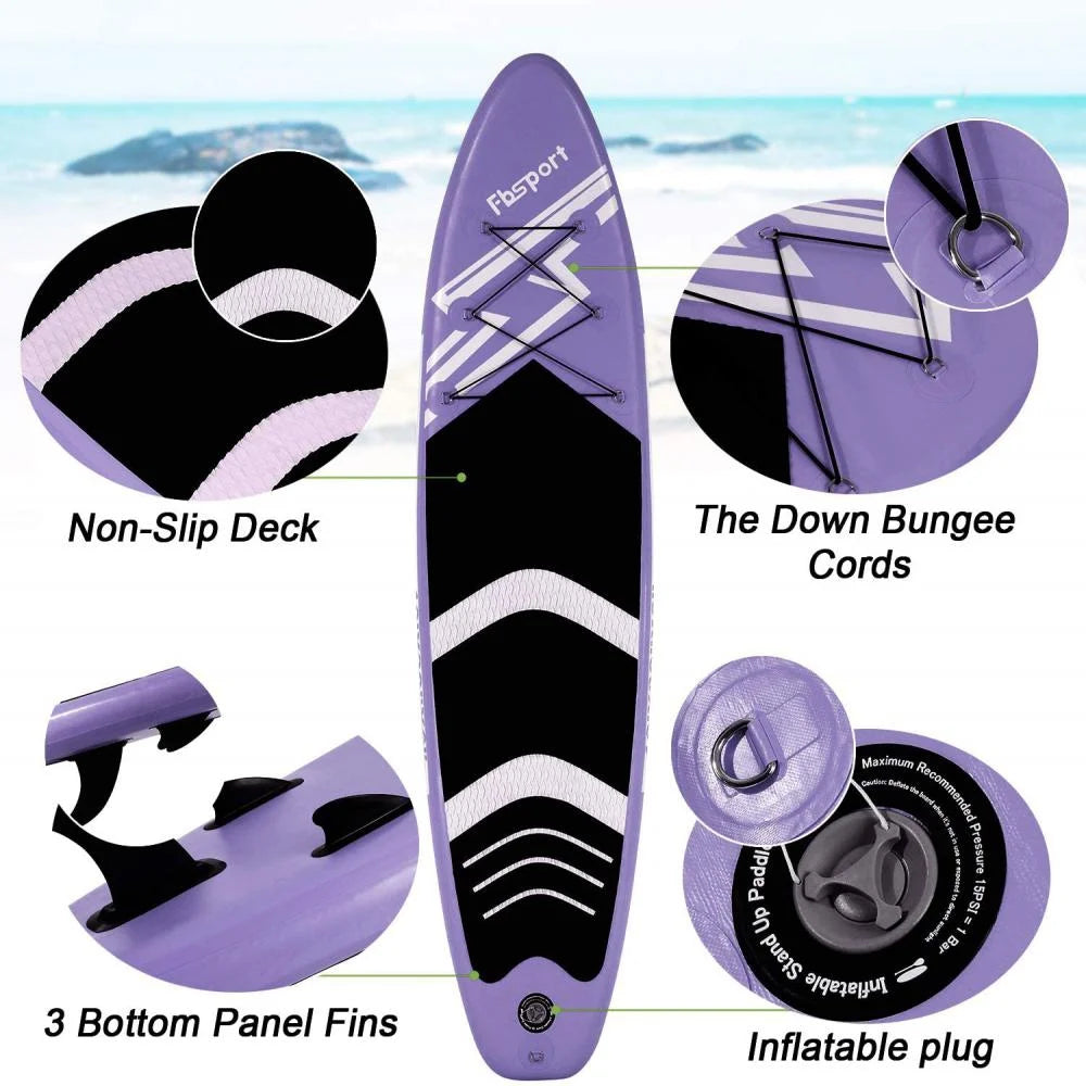 Inflatable Paddle Board 10.6ft Purple I915223
