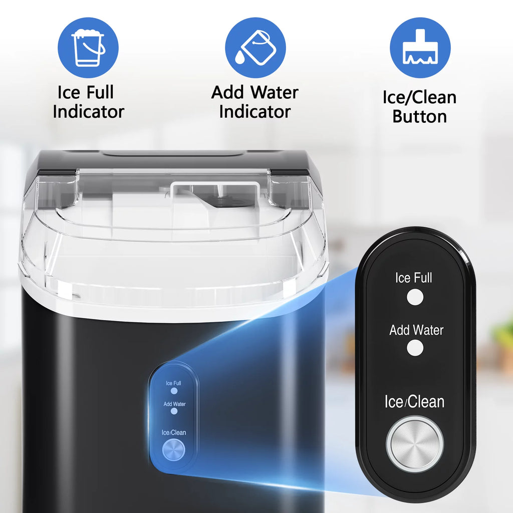 33lbs Countertop Nugget Ice Maker with Scoop E7166