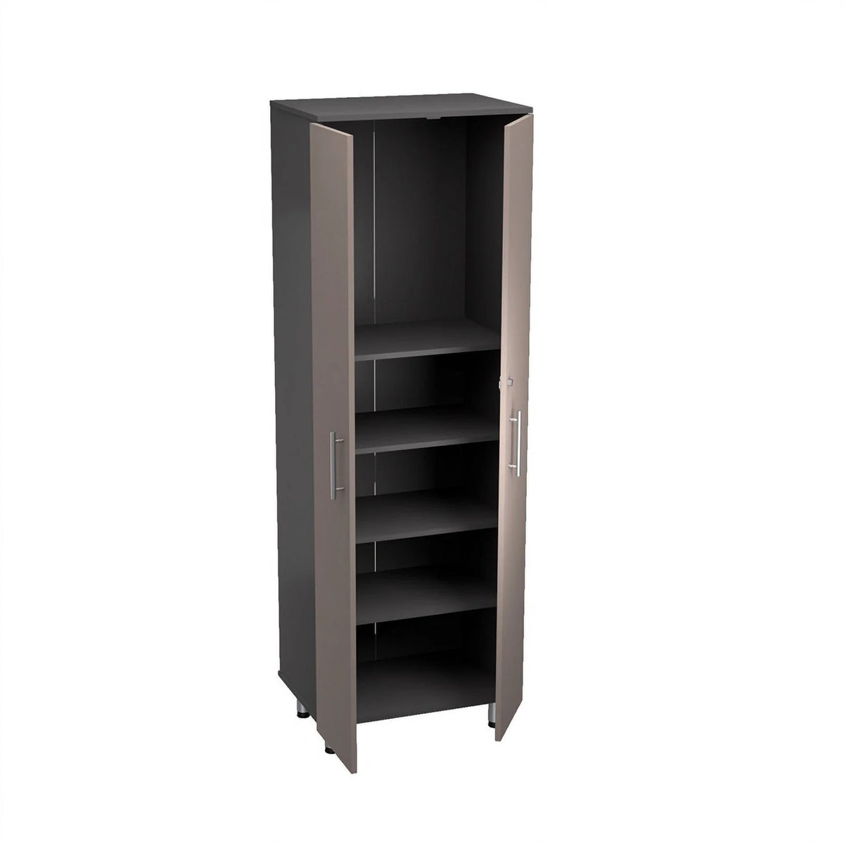 2-Door Engineered Wood Storage Cabinet in Taupe J3493