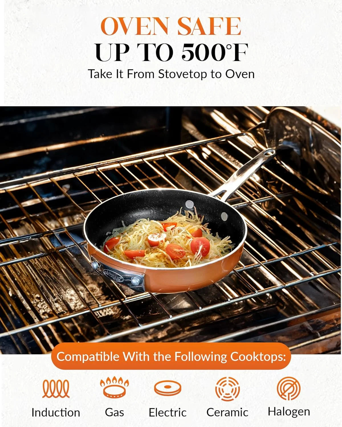 10 Pc Nonstick Copper Cookware Set A682