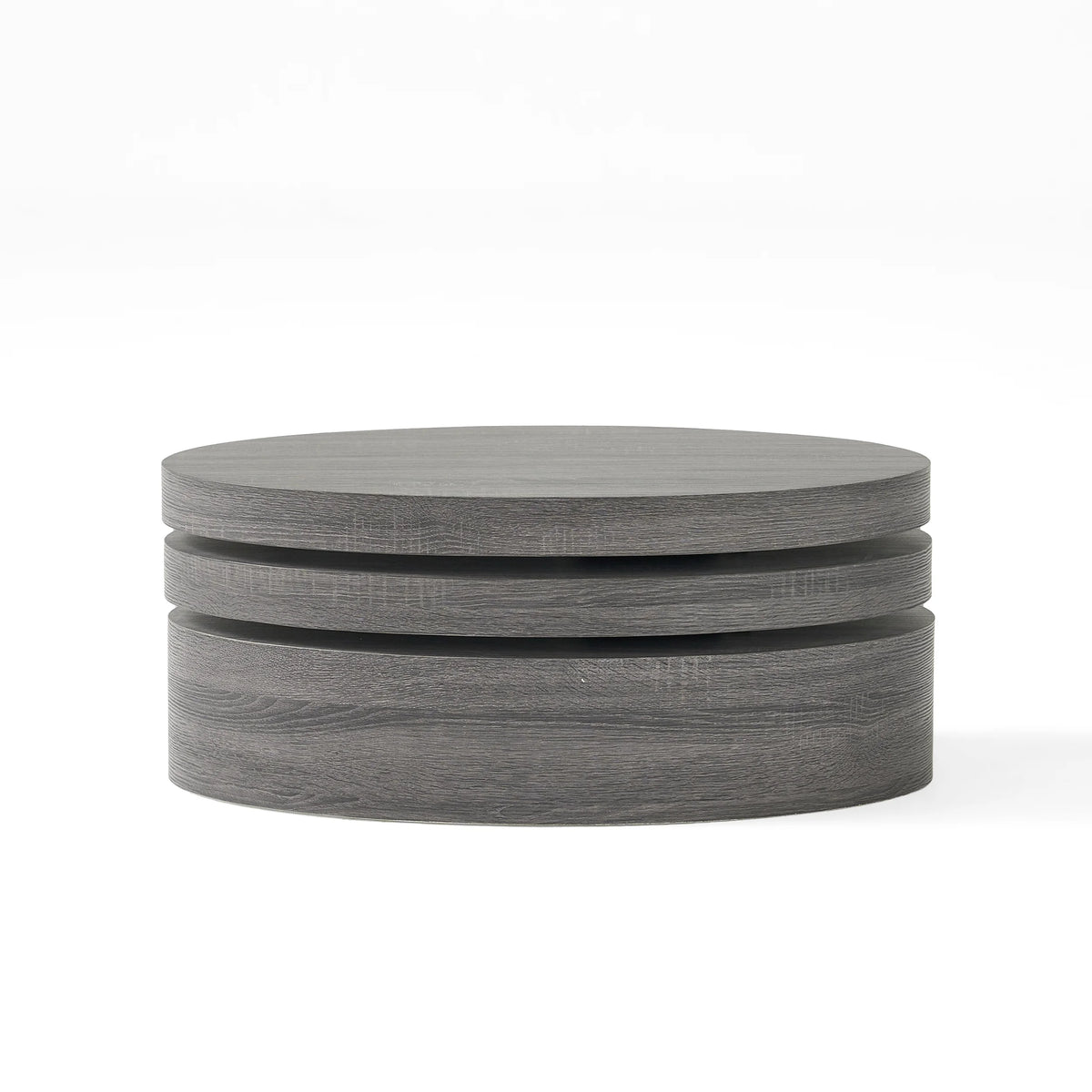 Black Rotatable Oval Coffee Table Z700941