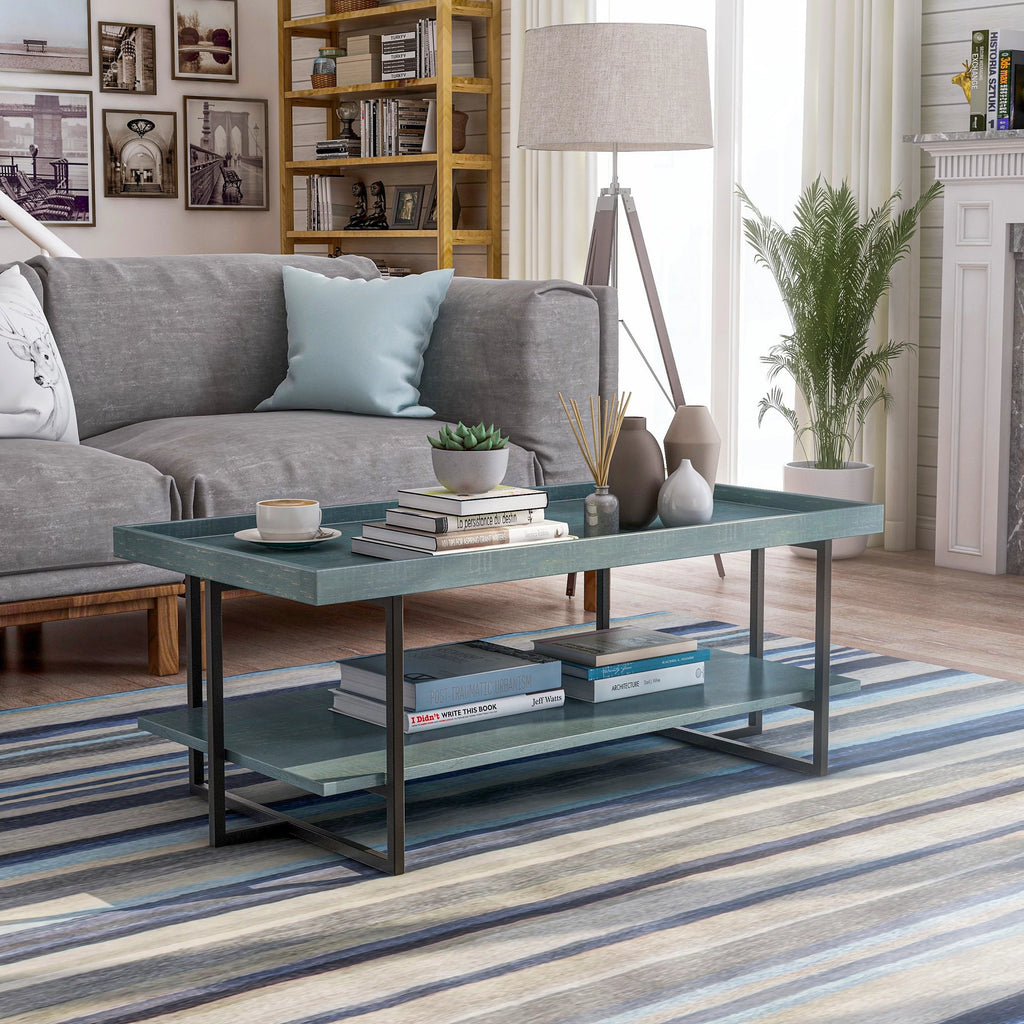 47-inch Metal 1-Shelf Coffee Table L343828