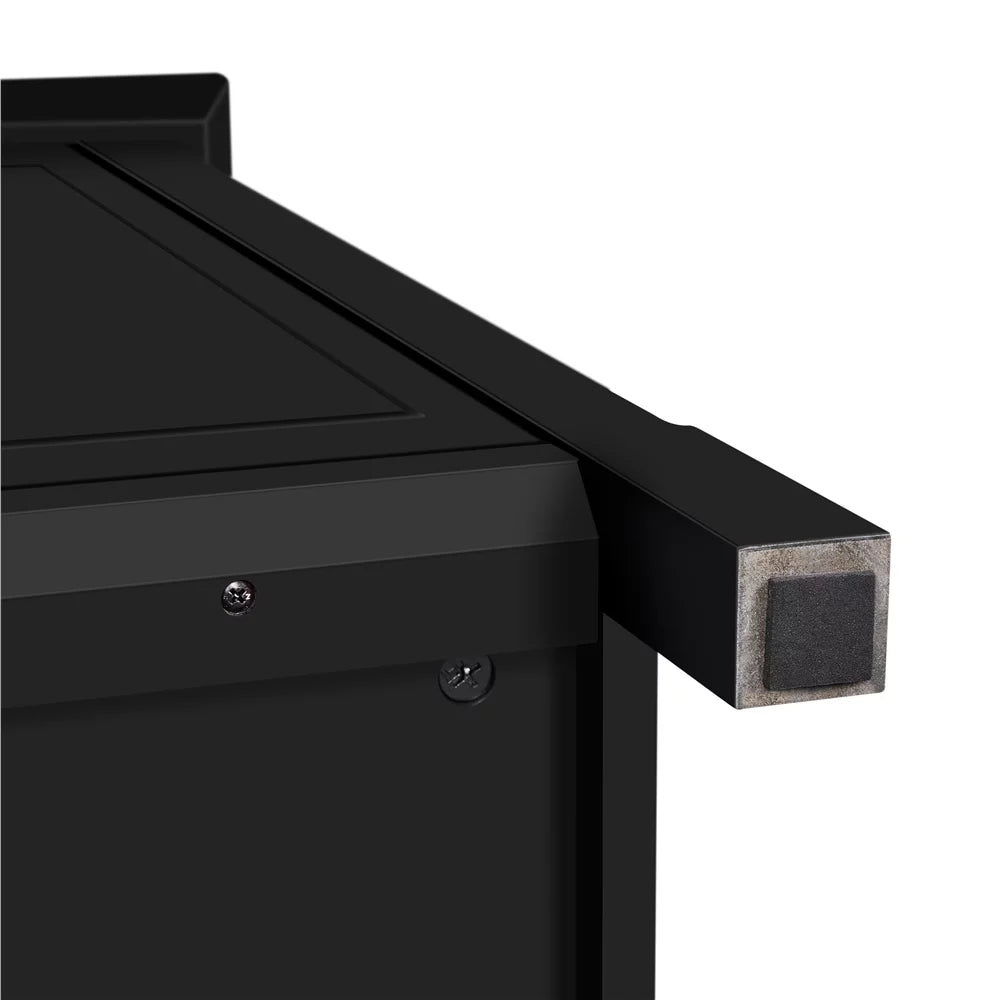 Black TV Stand with Power Outlet H846