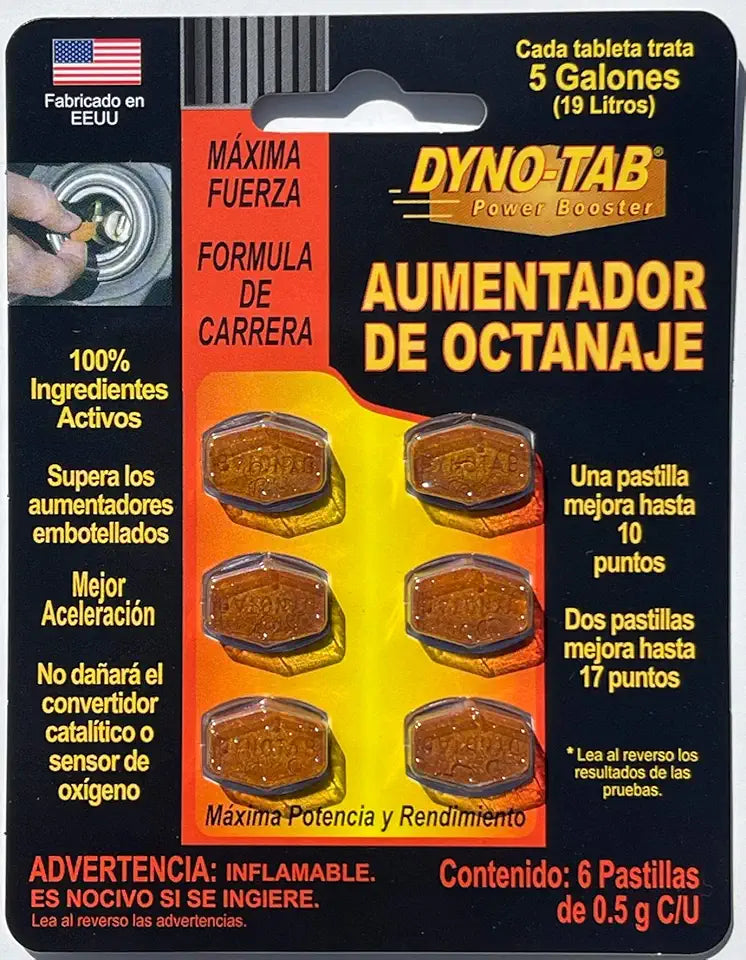 Aumentador De Octanaje 6 pastillas de 0.5-g c/u Y936