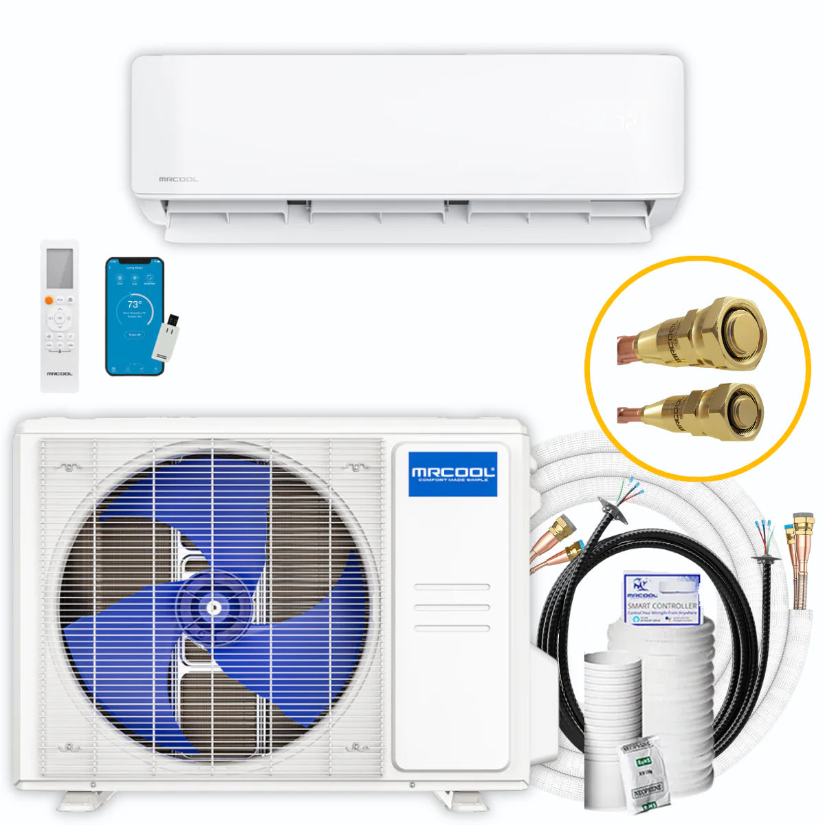 24K BTU Ductless Mini Split Heat Pump Complete System O61563