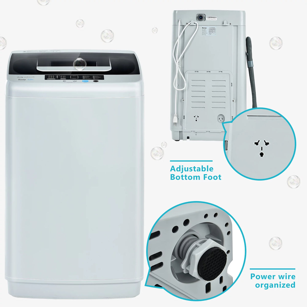 Portable Full-Automatic Washing Machine 8.8lbs X647