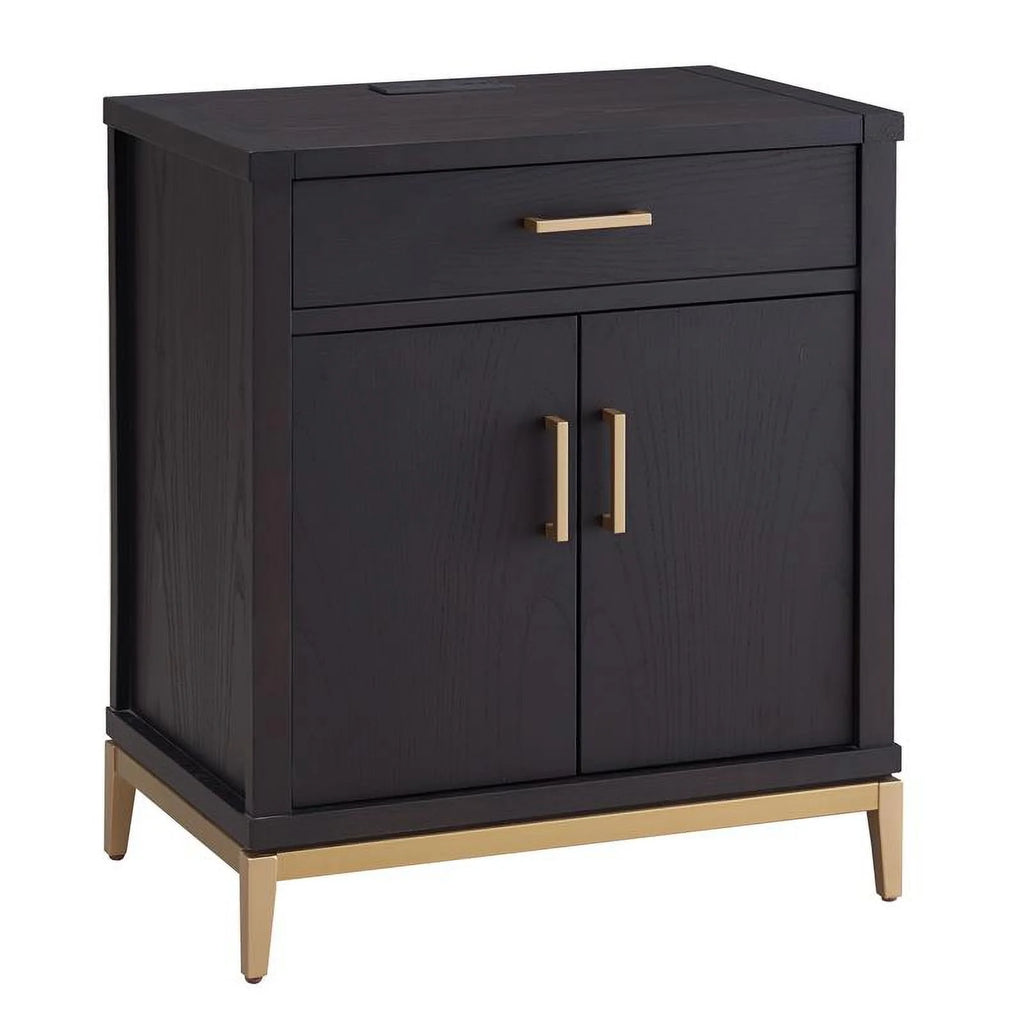Wood Nightstand with AC USB Set of 2 S269111