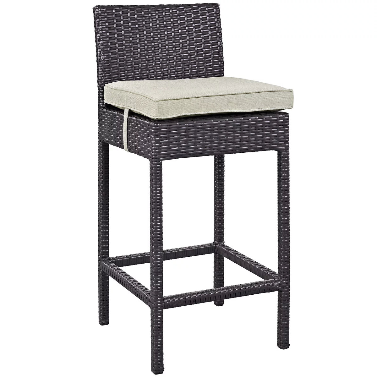 Beige Rattan 5 Pc Outdoor Patio Bar Table and Chairs Set F790366